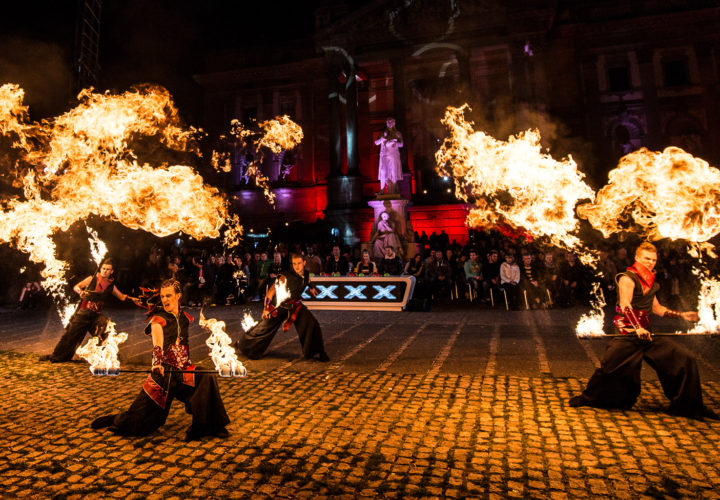 Rockfireshow Pyroterra - fire action show - pyrotechnics effects