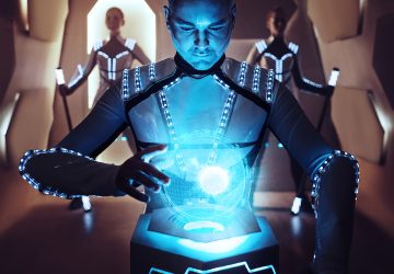 Lightshow Světelná show Pyroterra Lumination neobyčejná moderní showLumination extraordinary modern show